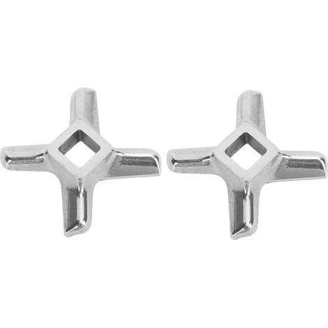 2 Pièces Lame de Broyeur à Viande en Acier Inoxydable, Couteau Hachoir Accessoire de Remplacement pour Hachoir à Viande (1/5)