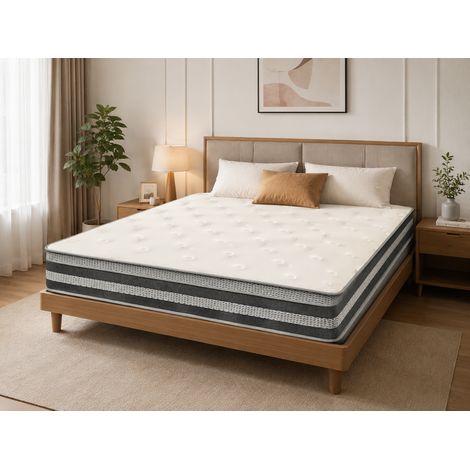Matelas 160x200 cm Patbrela, Très épais 30 cm,Mousse Mémoire de Forme, 7 Zones de Confort, Soutien Ferme, Respirant, Oeko-Tex