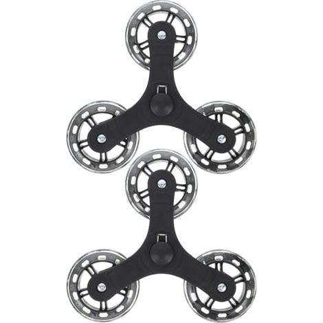 Lot De 2 Roues De Chariot De Courses Triangulaires Noires en Plastique, Roulement à Billes, pour Chariot D'Épicerie Et, Mobilité Facilitée Et Usage Polyvalent (1/5)