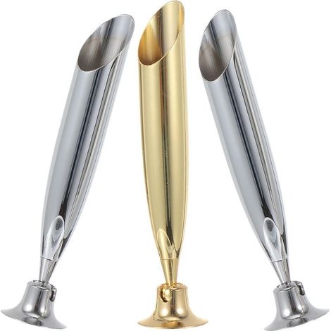 Kreativ gestalteter Stiftehalter aus Metall, Ständer für Marker und Stifte, Tischfuß aus Stahl (1/5)