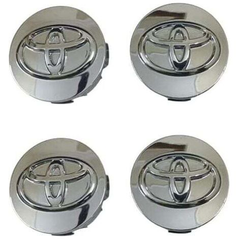 Lot de 4 cache-moyeux en alliage pour Corolla, Camry, Yaris, Reiz, Vios (62 mm) (1/4)