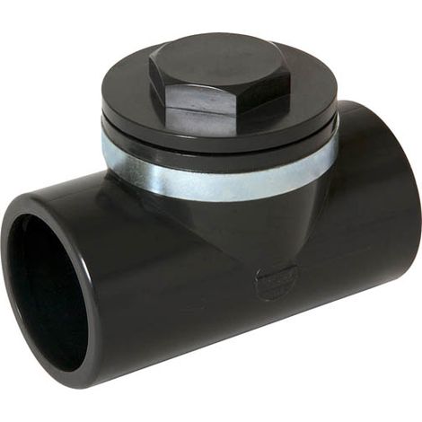 PVC-Klemmventil mit einfachem Flügel, zum Kleben, Ø50