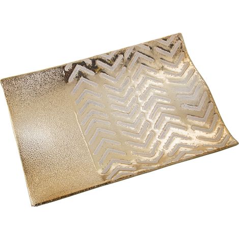 Center Rect Ceramique Dore 33x24x4cm für alle Stile, um dem Haus eine Berührung für alle Stile zu verleihen, um dem Haus eine Note zu verleihen (1/3)