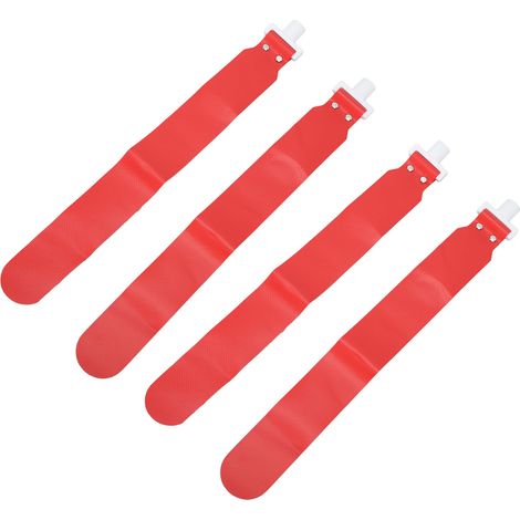 Ensemble de flag football ajustable 5 pièces en PP, ceintures ajustables pour l'entraînement des jeunes et des adultes, rouge (1/5)