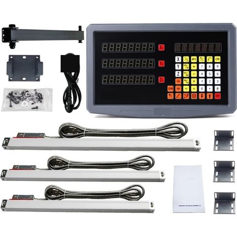 Échelle linéaire numérique Tour Moulin 3 Axe SDS3MS Et 3 PIÈCES Échelles linéaires 5U 5V TTL Règle optique / ligne / codeur Dimensions de 100 à 1000mm pour la machine de tour de fraisage de moulin ( C (1/5)