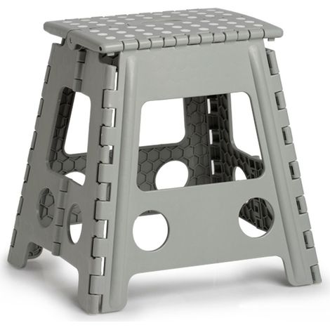 Rutschfester Klapphocker, 38,5 x 31,5 x 39 cm, dunkelgrau, ZELLER - ZELLER