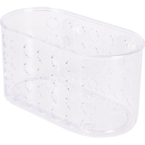 Porte-savon transparent avec ventouse, panier de douche en plastique, 1 litre (1/4)