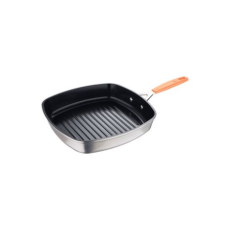 ASADOR CUADRADO 28X28CM ALUMINIO FORJADO INDUCCION COMPACT
