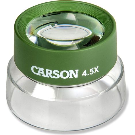 Carson Kids BugLoupe Lente d'Ingrandimento 4.5x, per Bambini con Base Trasparente per Osservare Insetti, Piante, Monete e Francobolli, Verde (HU-55) (1/3)