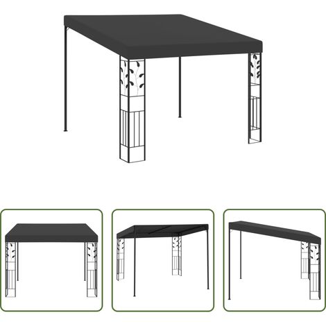 vidaXL Freizeitpavillon - Wand-Pavillon 3x3x2,5 m Anthrazit (1/5)