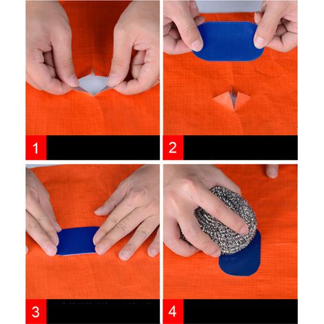 PVC-Reparaturband für Planen, wasserdichtes und auslaufsicheres Band, 45 blaue Rollen (1/5)