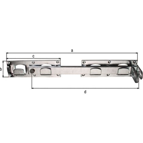 GAH Alberts  doppio cancello  ribaltabile L/R  utilizzabile 430x70x180x333mm  foro Ø5mm  12 -  210137 (1/2)