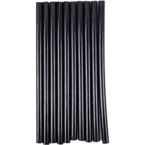 Lot de 10 bâtonnets de colle thermofusible noirs de 150 x 7 mm (1/5)