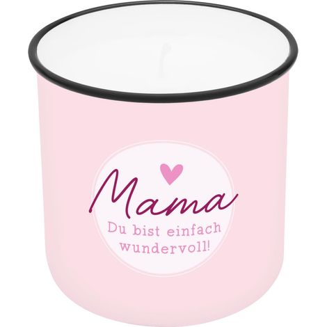 Bougie dans une tasse motif « Maman »  Photophore imprimé en porcelaine, hauteur 8,8 cm, diamètre 8,4 cm  Cadeau  Article de décoration (1/3)
