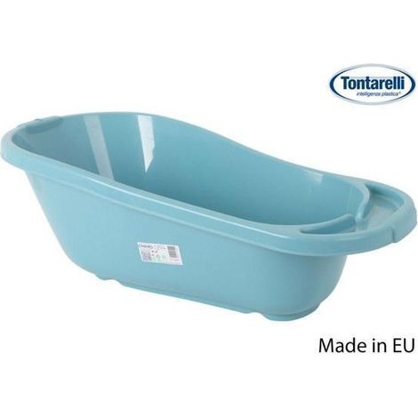 bañera para niños 80x41x27 cms baby azul delfin tontarelli fabricada en ue