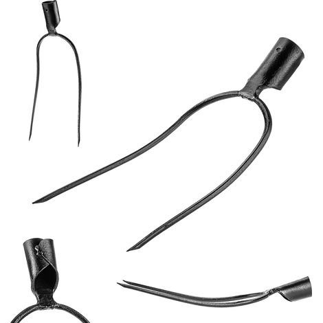 KADAX Heugabel ohne Stiel, aus Stahl, Mistgabel, Mistforke, Grabgabel, 2 Zinken