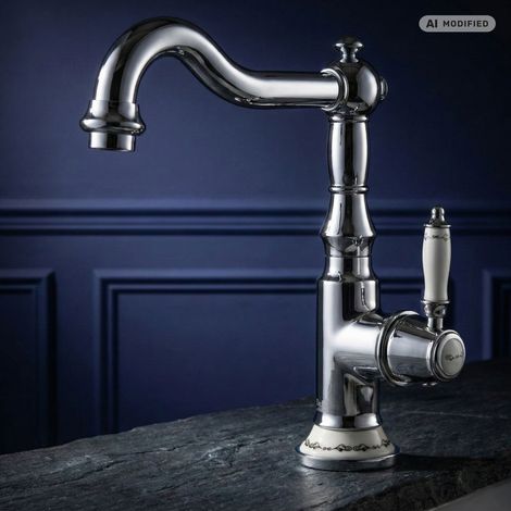 PaulGurkes Robinet de lavabo / Robinet de cuisine au design rétro (1/5)
