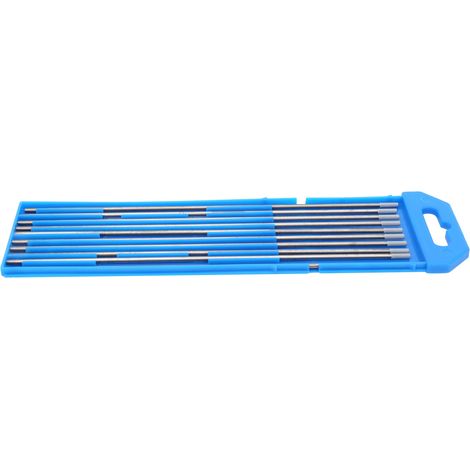 Paquet de 10 aiguilles d'électrodes en cérium-tungstène pour soudage TIG (WC20, 2,4 x 175 mm) (1/5)