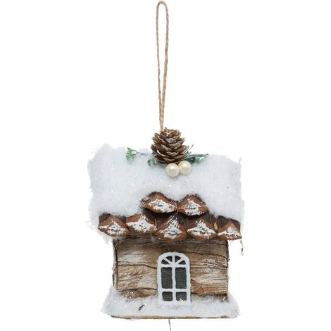 Soggetto casa di neve 13cm polistirolo assortito - Atmosphera créateur d'intérieur (1/3)