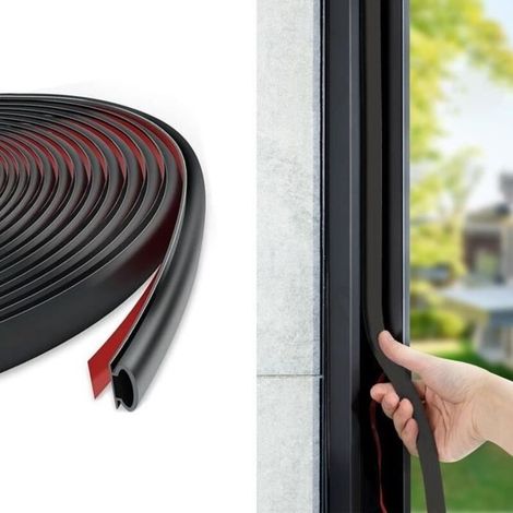 m schwarze D-Profil-Tür- und Fensterdichtung, selbstklebender TPE-Gummidichtungsstreifen, wasserdichte Isolierdichtung, Dichtungsstreifen