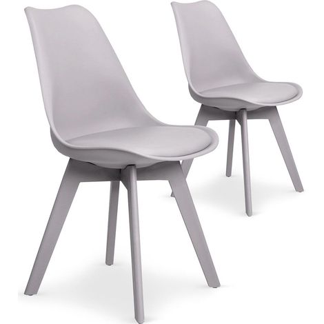 Lot de 2 Chaises Design "Maélia" 82cm Gris (1/5)
