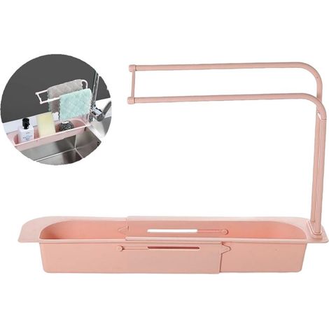 Suporte para lava-loiça de cozinha, organizador de lava-loiça - rosa.