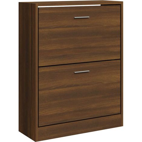 Maison Exclusive - Scarpiera Rovere Marrone 63x24x81 cm in Legno Multistrato