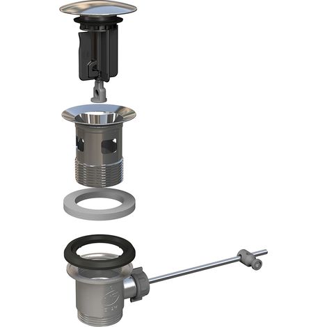 Piletta per lavabo e bidet kinoko 63 tappo inox d. 63 mm