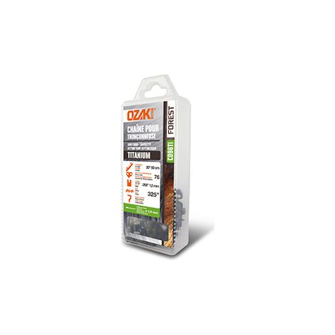 Chaîne de tronçonneuse Titanium sous coque OZAKI CD96TI (1/2)