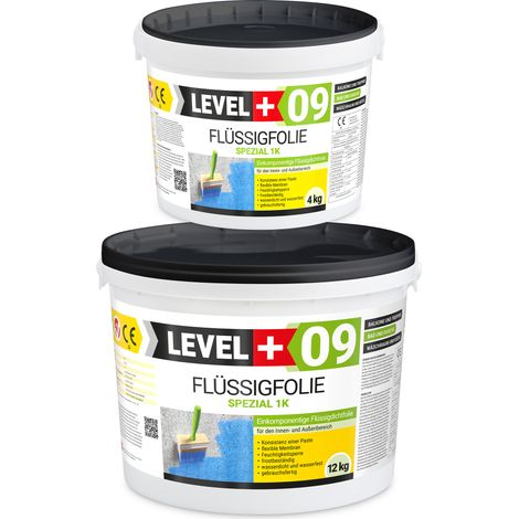 LEVEL+ Flüssigfolie Abdichtung Dichtfolie Flexibel L+09 - 16KG