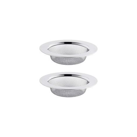 Lot de 2 filtres d’évier en acier inoxydable, vidange diamètre 11,5 cm, crépine – (1/2)