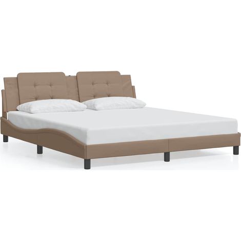 Maison Exclusive - Giroletto senza Materasso Zadar Cappuccino 180x200 cm in Similpelle