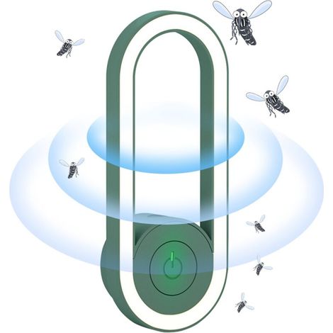 Ultrasonic insect repellent, green mosquito repellent night light, summer essential (1/5)