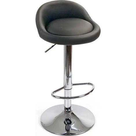 Set aus 2 schwarzen Barhockern 38x68-89 cm, höhenverstellbar