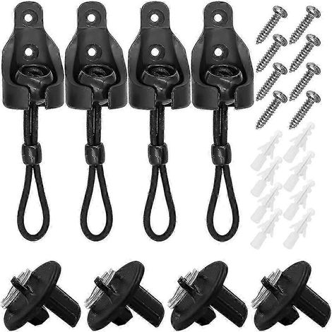 Kit de 4 tendeurs élastiques et embouts de fixation pour store enrouleur extérieur (1/5)