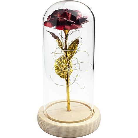 Infinity Rose with string lights - Red (1/2)
