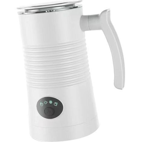 Espumador de leche eléctrico [multifunción 4 en 1] con elemento calefactor extraíble antiadherente [capacidad de 350 ml / 11,84 oz] para café caliente y espuma de leche fría. (1/4)