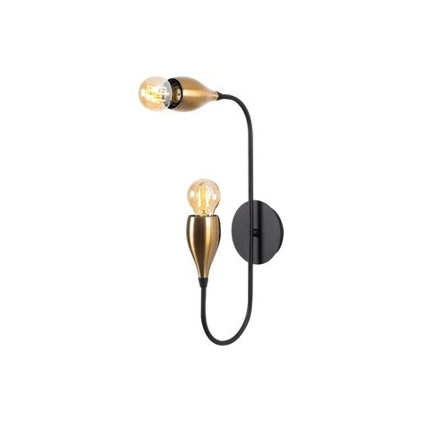 Aplique de pared, metal , negro

vintage, 25x25x50, casquillo 2 x E 27 Max 40 W