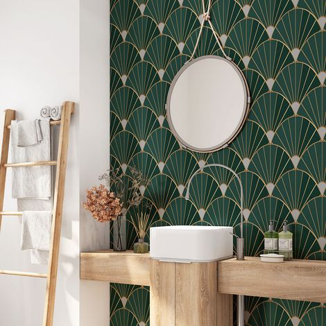 Crédence adhésive salle de bain - Motif élégant - 60x60 cm - Adhésif MAT (1/4)