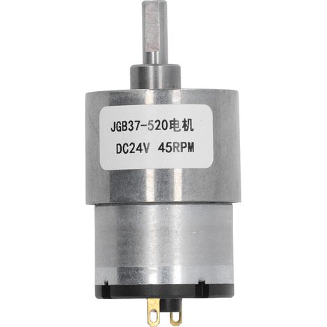 Moteur à engrenages JGB37-520, 24V DC, 45 tours/min, réducteur haute précision pour bricolage et robotique (1/5)