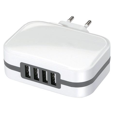 4 CARICABATTERIE USB A RICARICA RAPIDA 6,8A - 70063