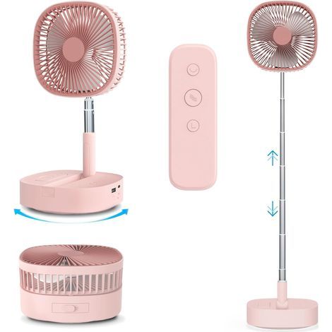 Tragbarer, oszillierender Standventilator mit Fernbedienung, 120°-Drehung (1/5)