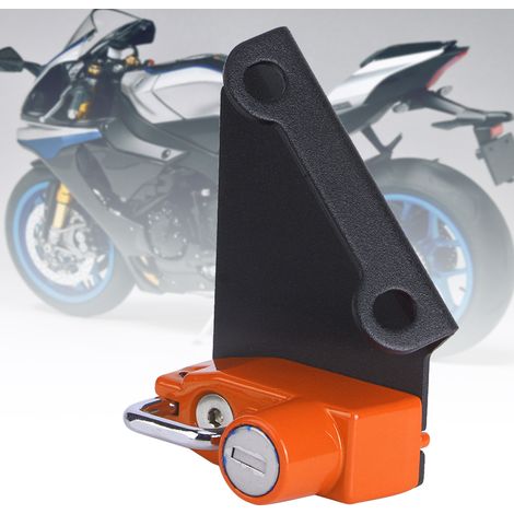 Motorrad-Diebstahlsicherung für Helme, linke Seite, passend für Yamaha YZF R1m R1s R6 (Orange) (1/5)