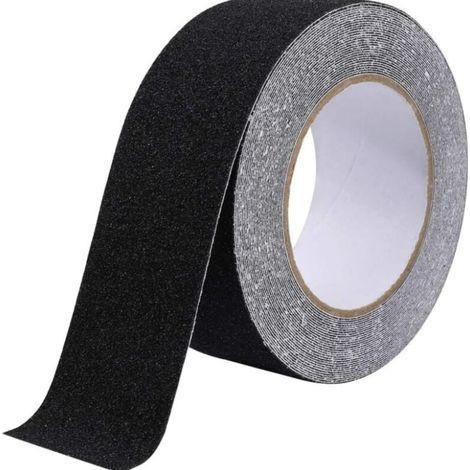 Bande Antidérapante Adhésive pour Escaliers, Friction, Abrasif pour Les Sécurité, Escabeau, Intérieur, Extérieur, Haute Traction, 5cm x 10m, Noir (1/5)