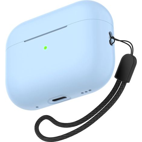 Schutzhülle für AirPods Pro 2, Anhänger, blau, matt, strapazierfähig (1/5)