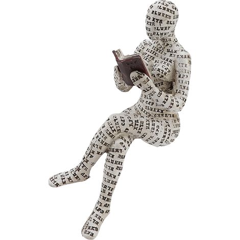 Figurine en résine représentant une femme lisant, ornement innovant en résine moulée, idéal pour décorer une étagère ou une maison. (1/5)