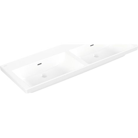 VB SchrankDWT Subway 3.0 rectangulaire 1300x475mm avec compartiment supérieur. Blanc pierre cplus