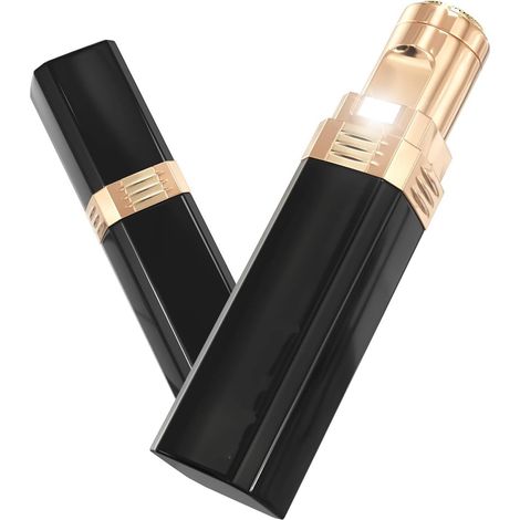 Tondeuse électrique pour le visage pour femme avec lumière LED intégrée pour les lèvres, le menton, les joues et le duvet de pêche - Rasoir portable et indolore pour femme (1/5)