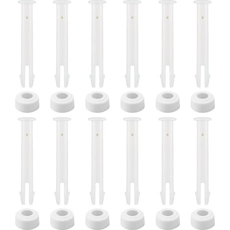 12 Stück Poolstifte, Kunststoff-Poolverbindungsstifte und Gummidichtungen, geeignet für Intex Frame Pool Zubehör Ersatzteile (6 cm) (1/5)
