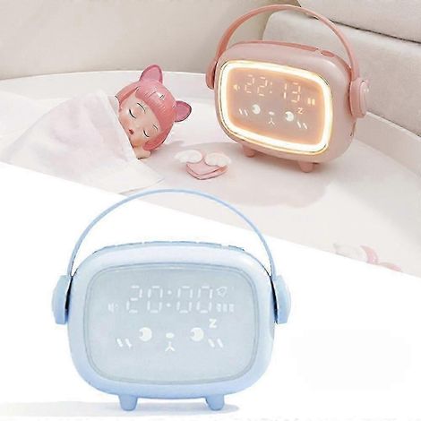 Réveil veilleuse LED mignon - Minuteur intelligent avec fonction compte à rebours, idéal pour les chambres d'enfants (1/5)